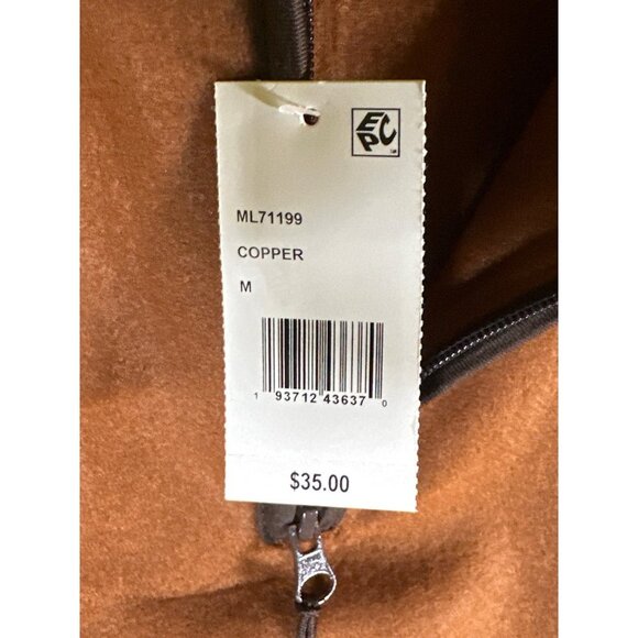 Lazer, Fleece Pullover Quarter Zip Soft Cozy Sweatshirt, Copper, Size M, NWT - Picture 5 of 6